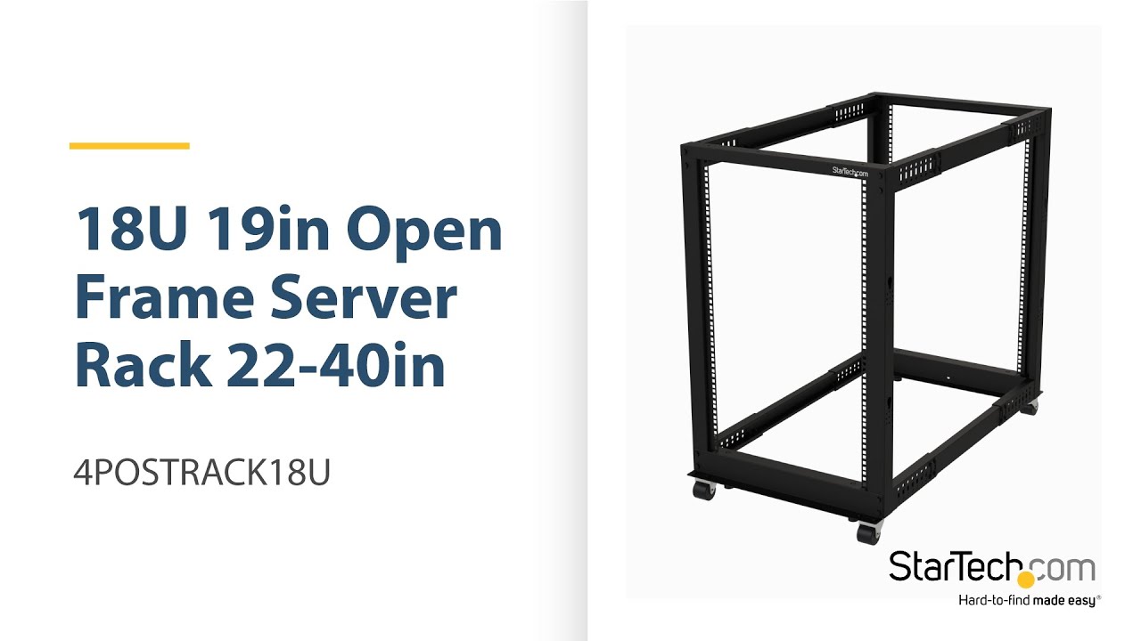 18U 19" Open Frame Server Rack - 4POSTRACK18U | StarTech.com