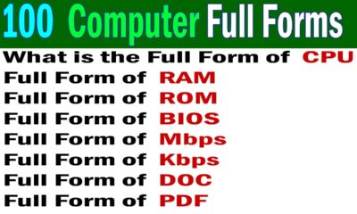 100 Most Commonly used Computer Full Form, Computer Full Form,  Abbreviations, full form