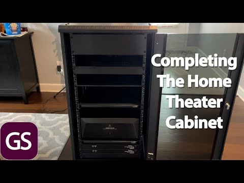 Completed Home Theater Cabinet Rack Build