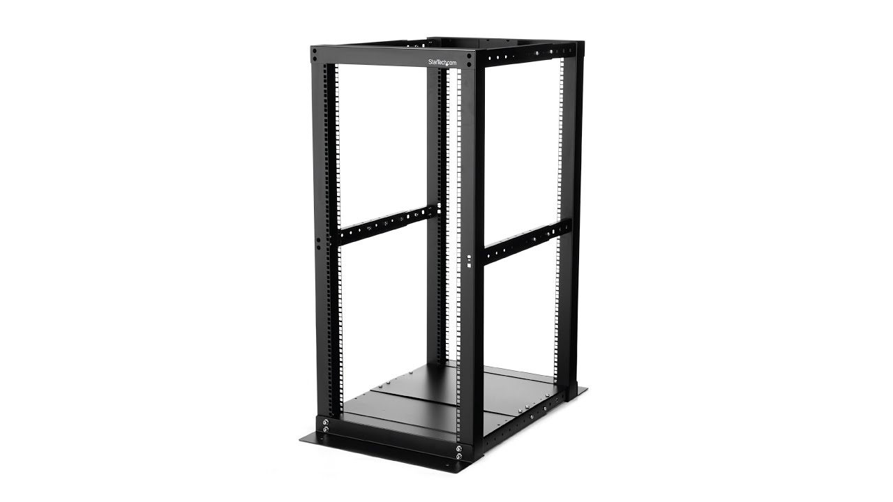 25U Adjustable Depth 4 Post Open Frame Server Rack Cabinet - 4POSTRACK25 | StarTech.com