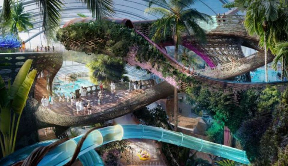 'LIving' slides and thousands of trees will also be inside