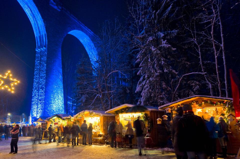 The market is home to over 40 wooden stalls