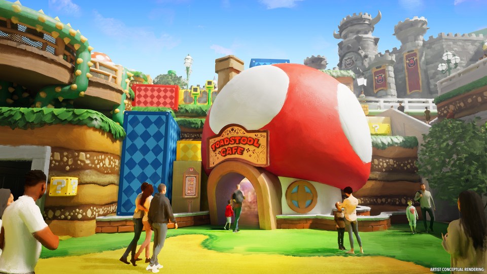 Expect themed cafes and rides based on the Mario games