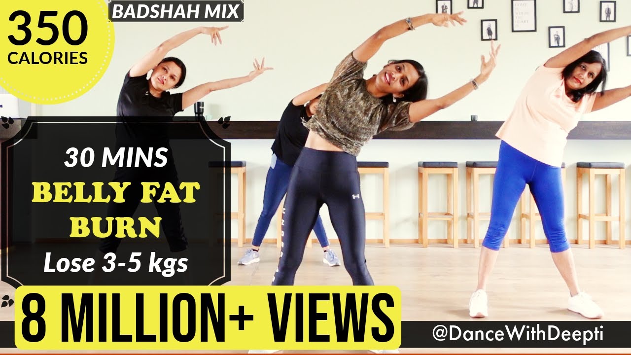 DWD#82 | 30mins Daily BELLY FAT BURN Workout | Easy Exercise to Lose weight 3-5kgs #dancewithdeepti