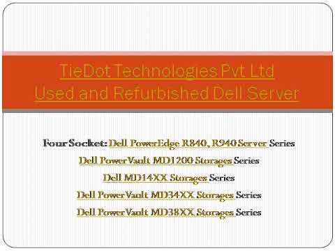 Used/Refurbished Dell Servers in India | Bangalore Call: 9036000187