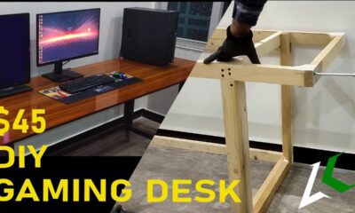 DIY Gaming Desk for $45 | Built-in cable management desk setup | with Basic Tools Only!