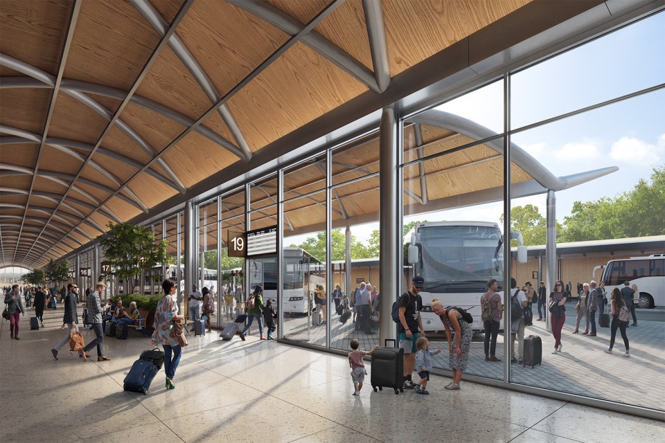 The airport will also have its own bus station