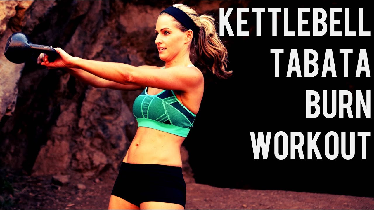 35 Minute Kettlebell Tabata Burn Workout for Total Body Strength and Cardio