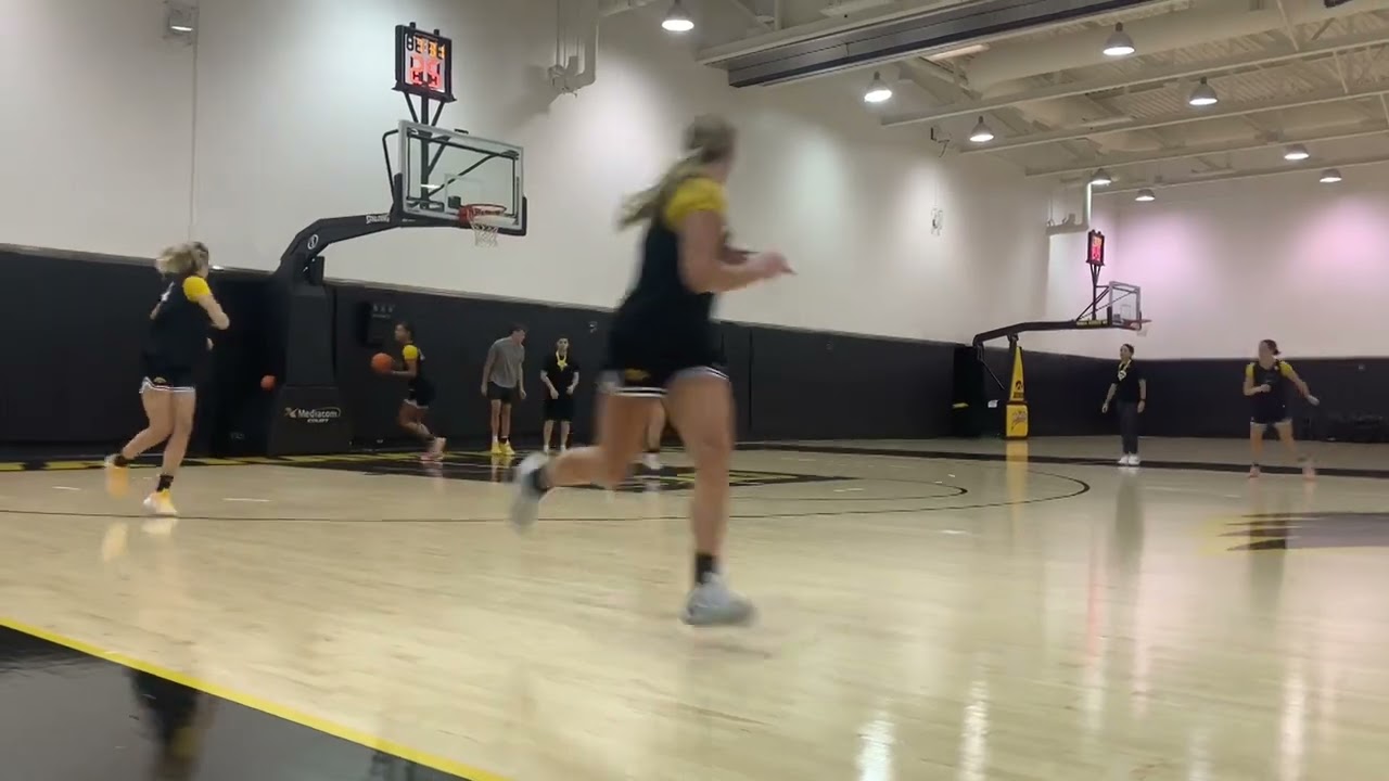 Iowa women's basketball summer workout July 2024, including a Lisa Bluder appearance