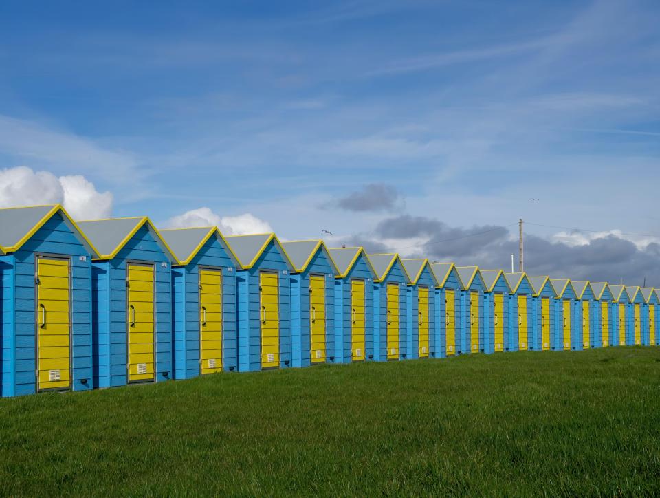 While no seaside arcades, Felpham has rows of the iconic beach huts