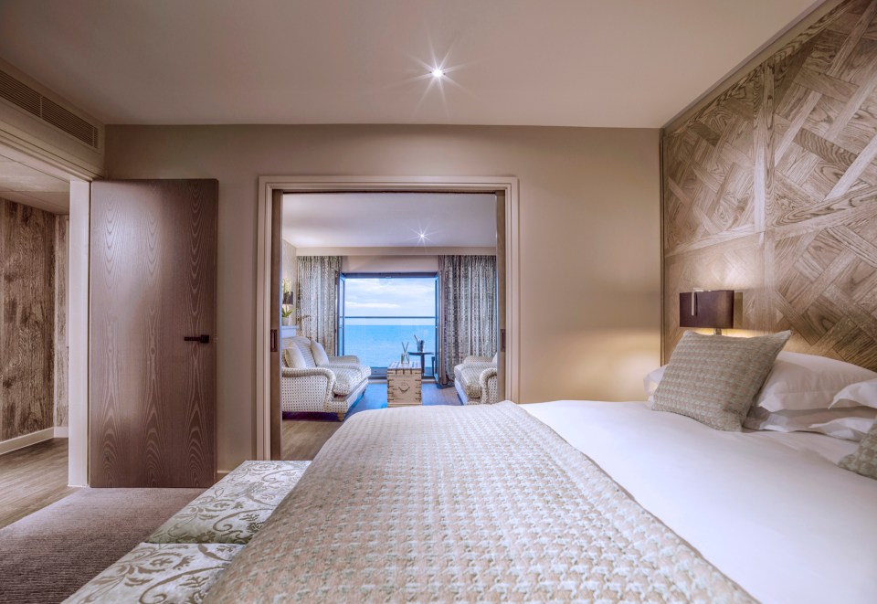 Some of the rooms at the seafront hotel have views overlooking the coast