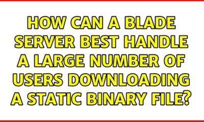 How can a blade server best handle a large number of users downloading a static binary file?