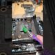 how to clean thermal paste off of a cpu socket #shorts