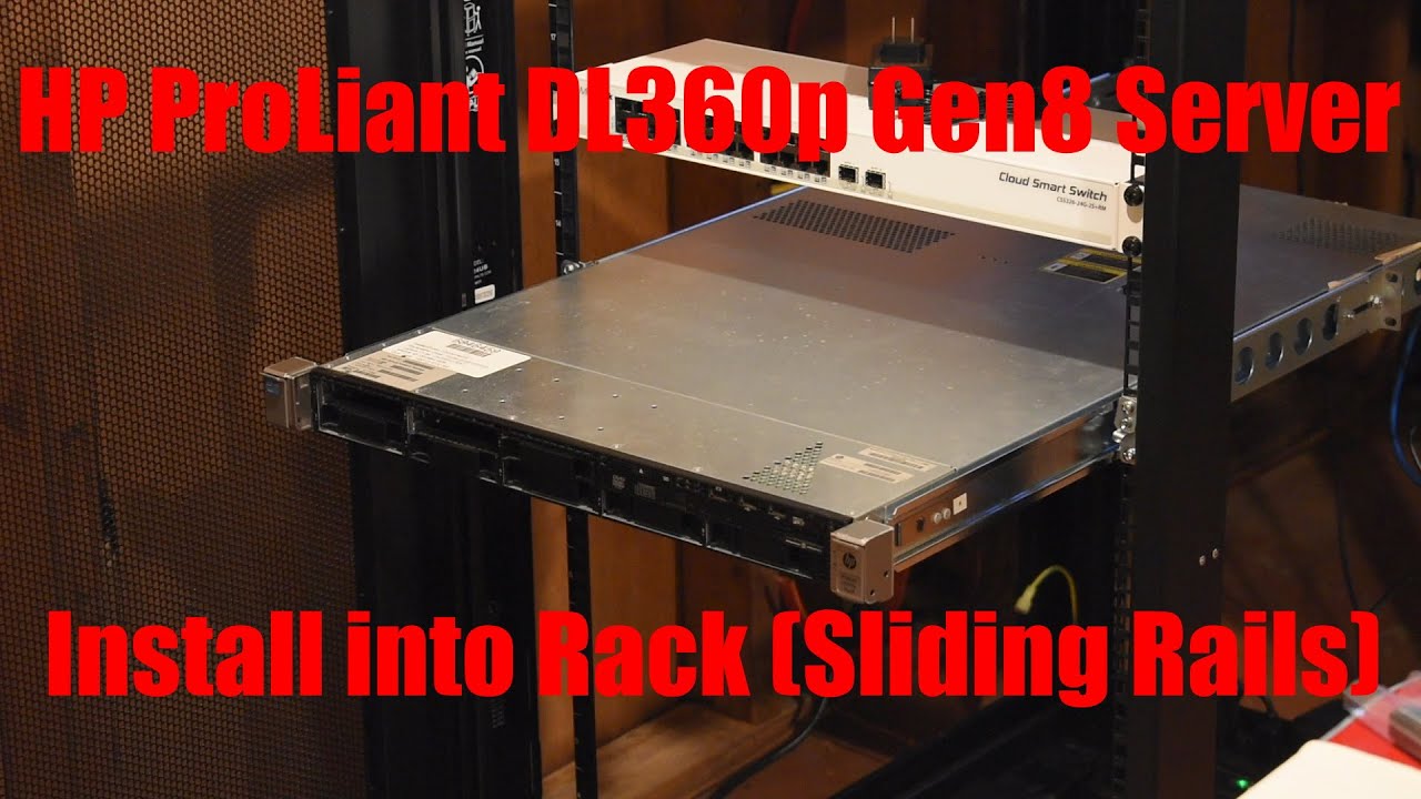 Installing HP ProLiant DL360p Gen8 Server into Rack (Sliding Rails)