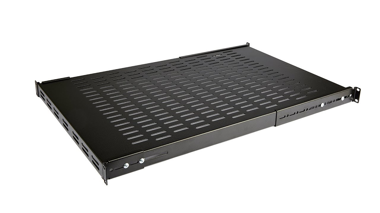 1U Adjustable Mounting Depth Vented Rack Mount Shelf - ADJSHELF | StarTech.com