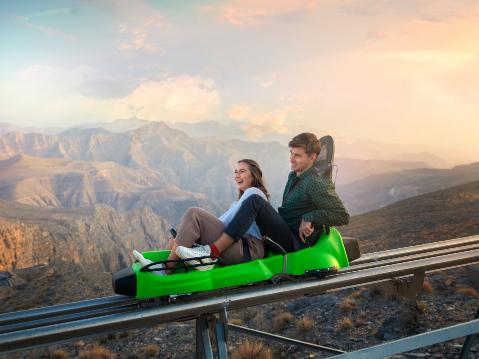 Pick up pace on the terrifying Jais Sledder toboggan ride