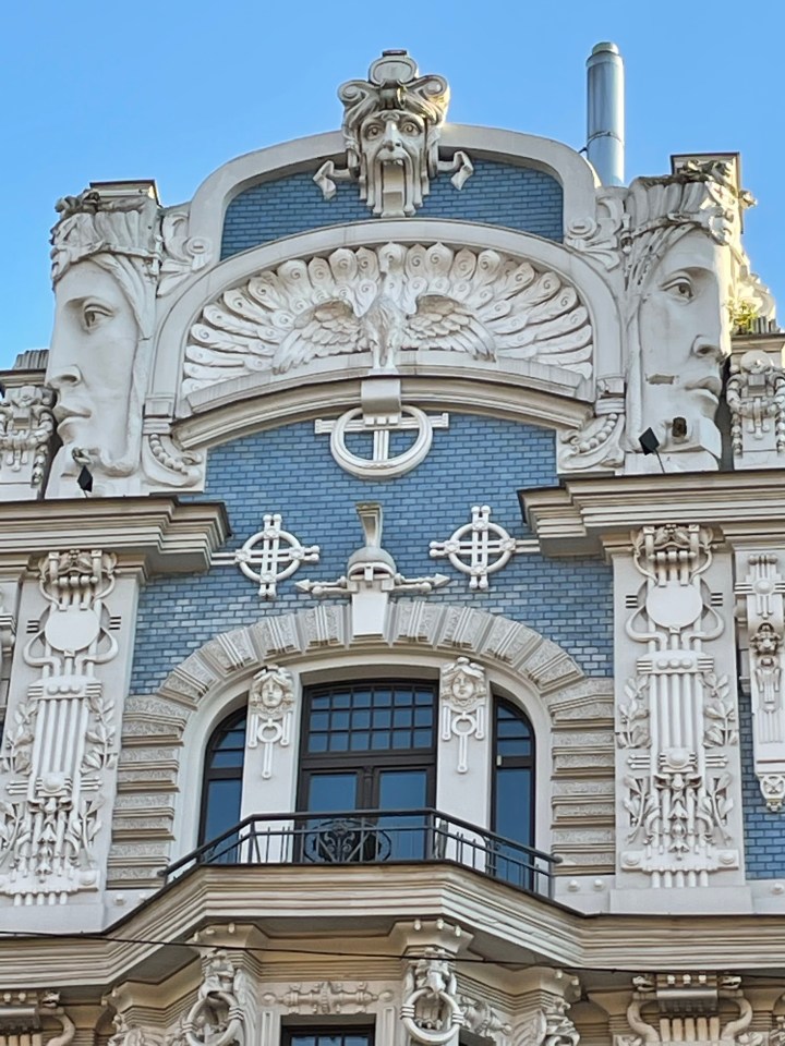 Emblematic Art Nouveau architecture in central Riga