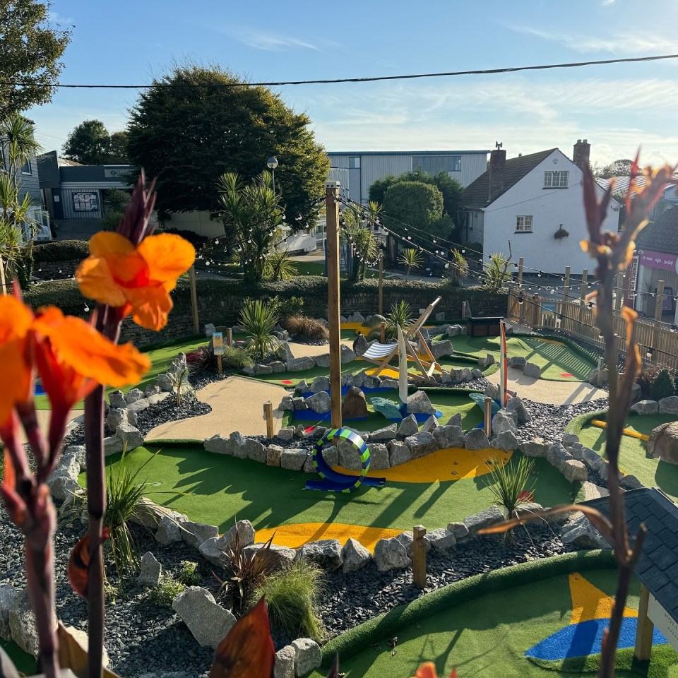 The holiday park has adventure play areas for kids