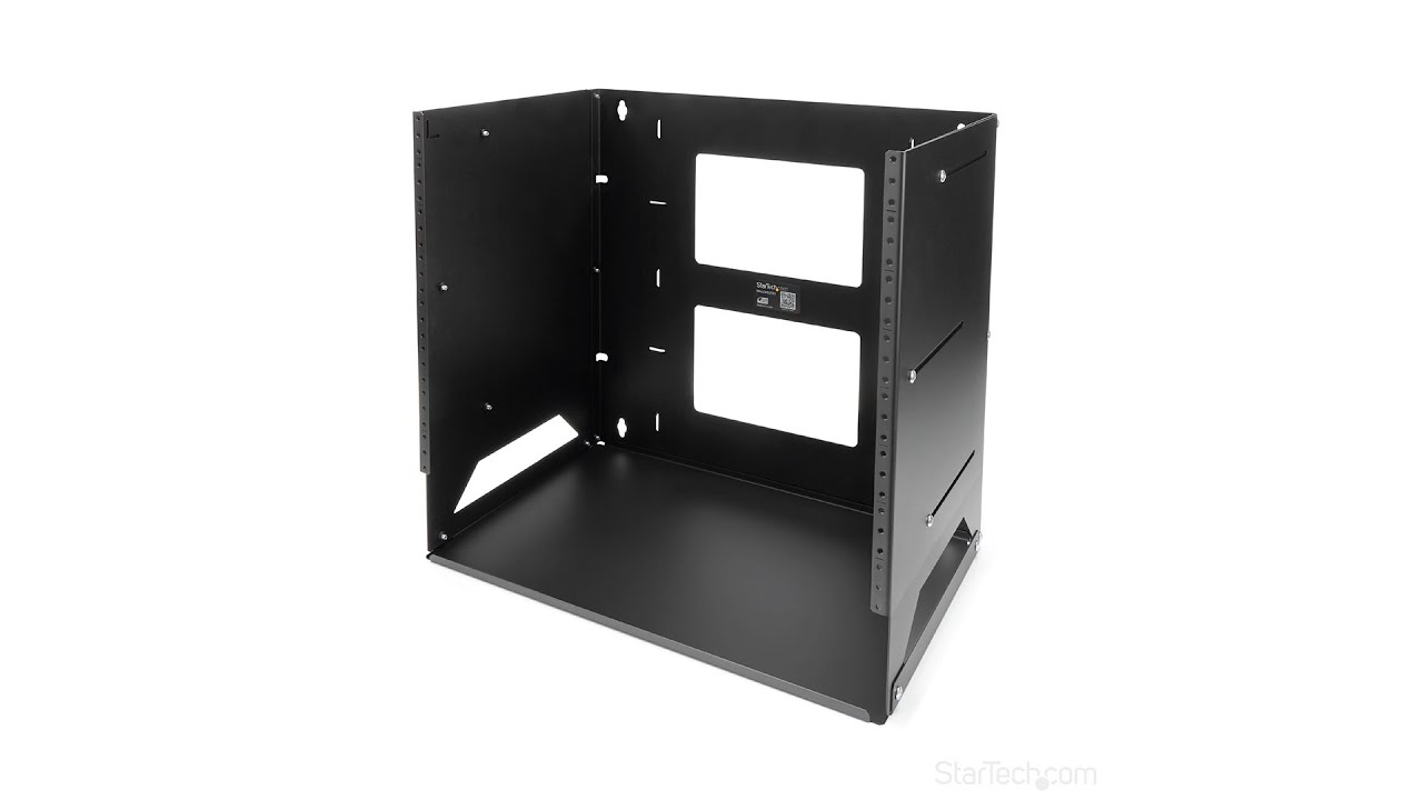 Rack de serveur mural 8U en acier solide avec étagère intégrée -  WALLSHELF8U | StarTech.com