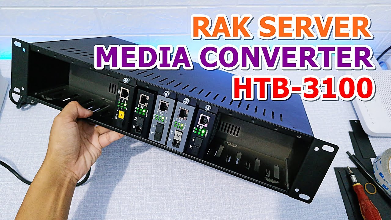 Review Rackmount HTB 3100 + Cara Pasang Media Converter FO ke Rack Server