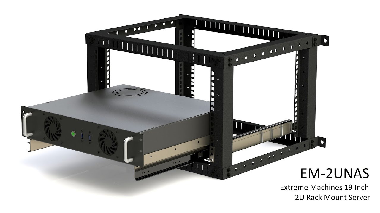 2U Rack Server Chassis for Rack mount NAS server with 6 Drives and ATX motherboard Setup