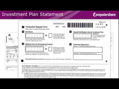 How to read your Computershare Investment Plan Statement (US Issuers)