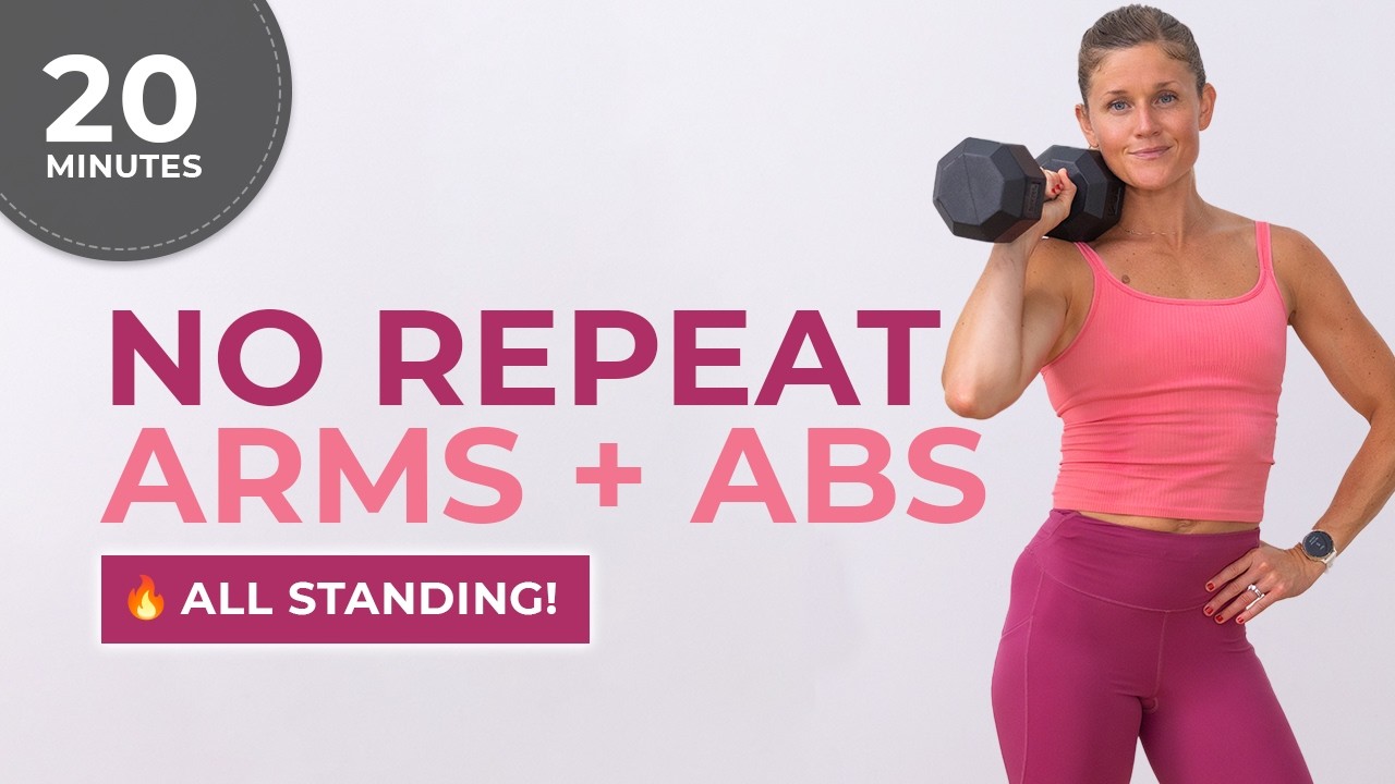 20-Minute Standing Arms and Abs Workout (No Repeats, All Standing)