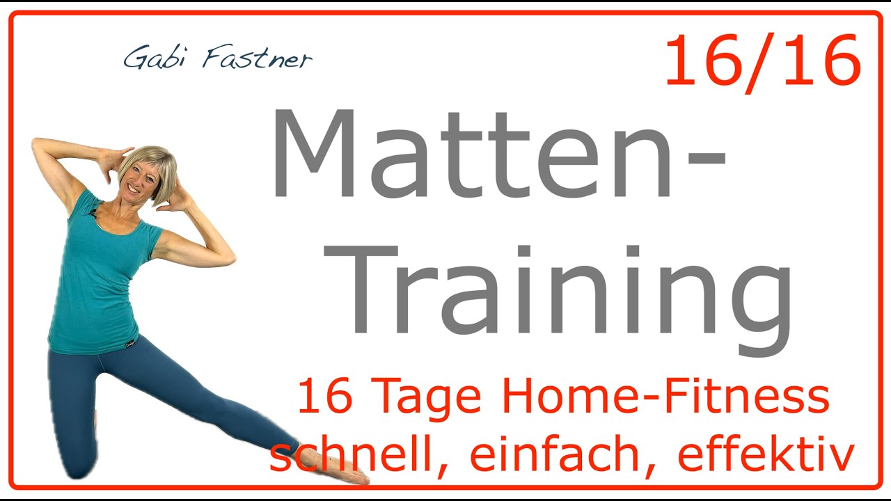 16/16 🔺 35 min. Mattentraining | Full-Body-Workout auf dem Boden, ohne Geräte, für Fortgeschrittene