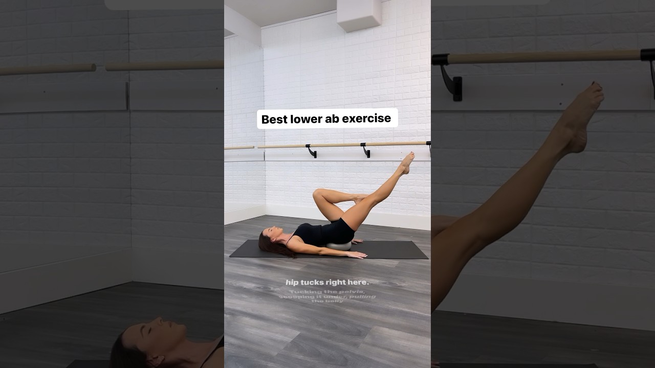 BEST lower ab exercise! Full length workout on fitbycoachkel.com #barre #pilates