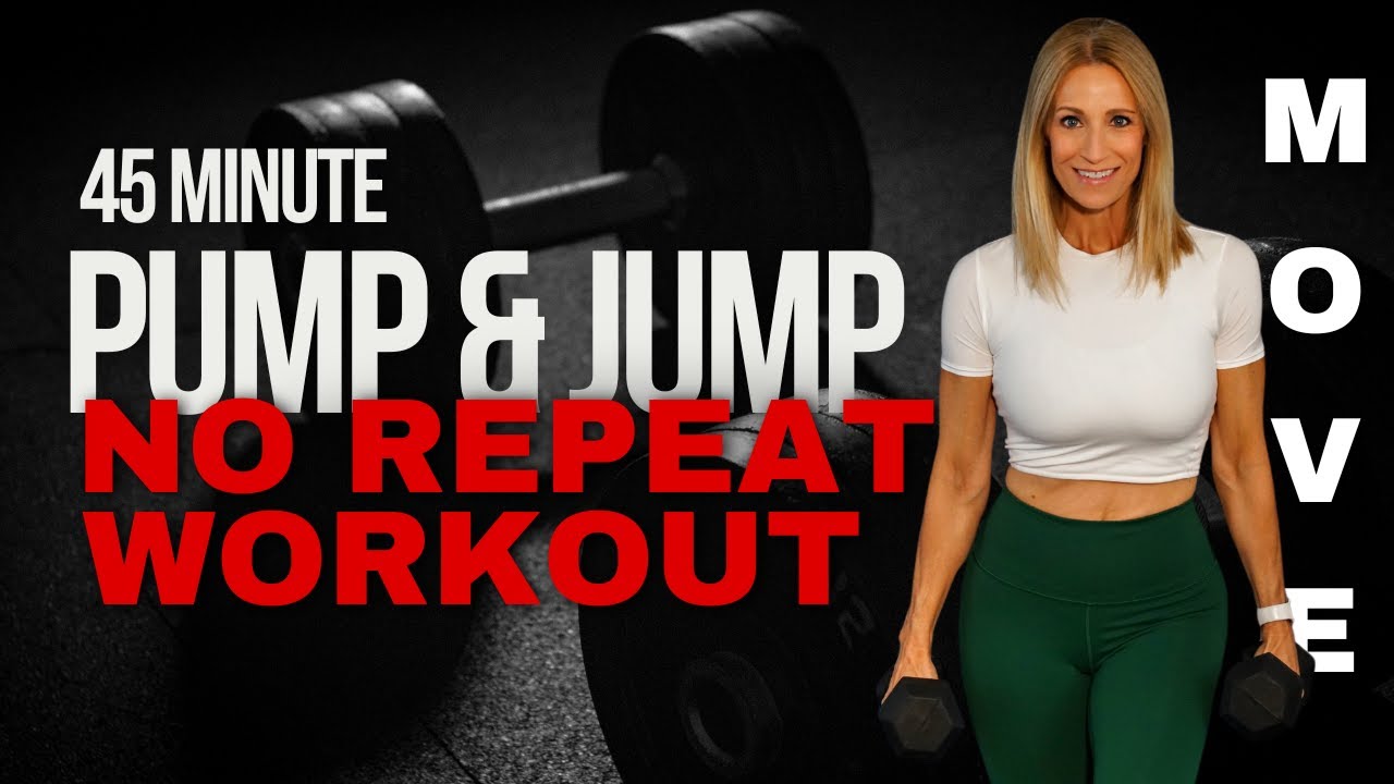 45 Minute Pump & Jump | No Repeat Workout | Compound Strength & Cardio