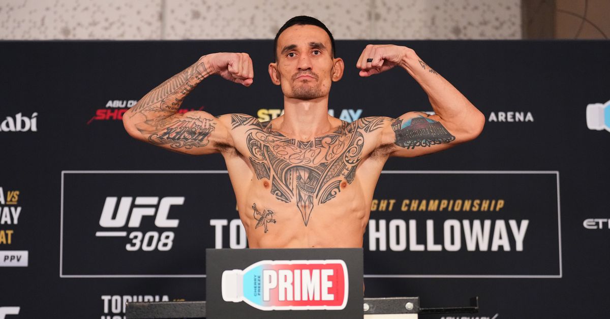 UFC 308 weigh-in results: Ilia Topuria, Max Holloway on point, Khamzat Chimaev cuts it close