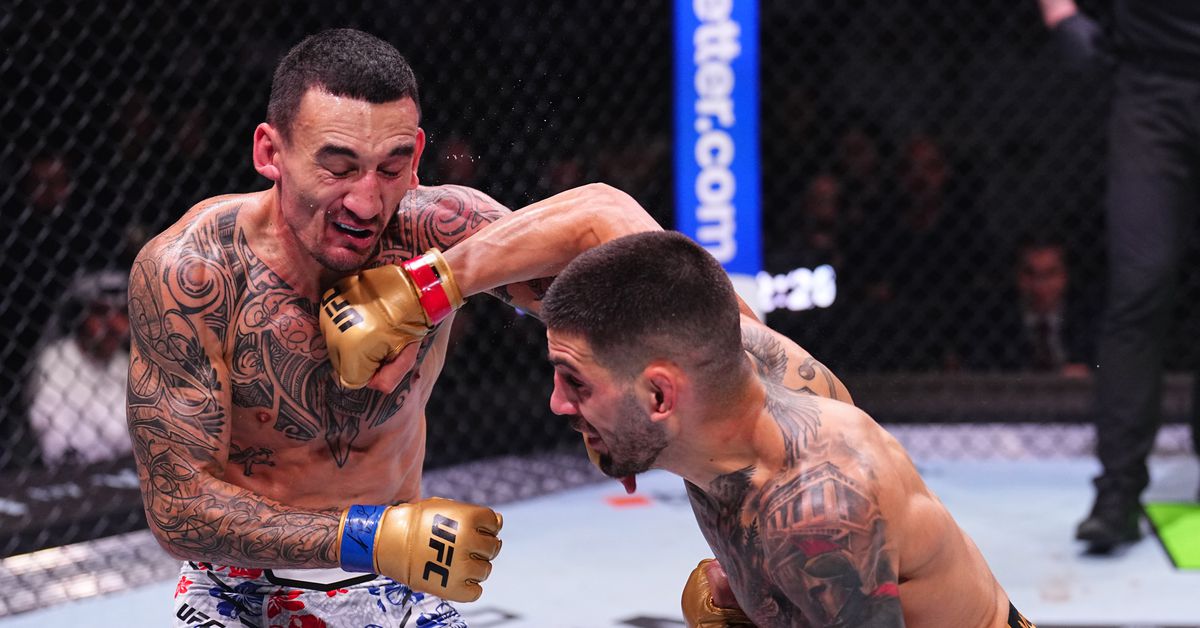 Ilia Topuria delivers stunning knockout to finish Max Holloway in UFC 308 main event