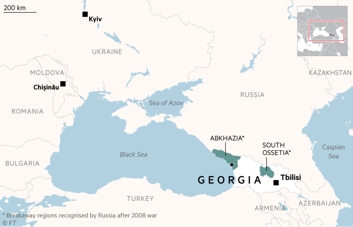 Locator map of Georgia