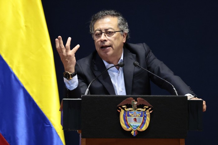 President Gustavo Petro at a conference in Mexico City, Mexico on September 30 2024