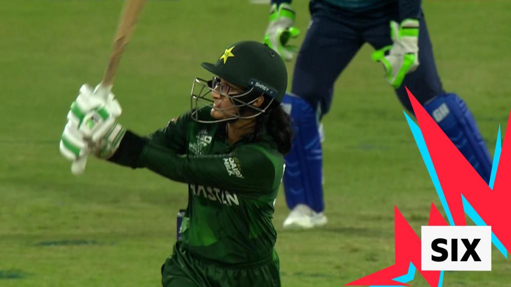 Muneeba hits first six of the Women's T20 World Cup