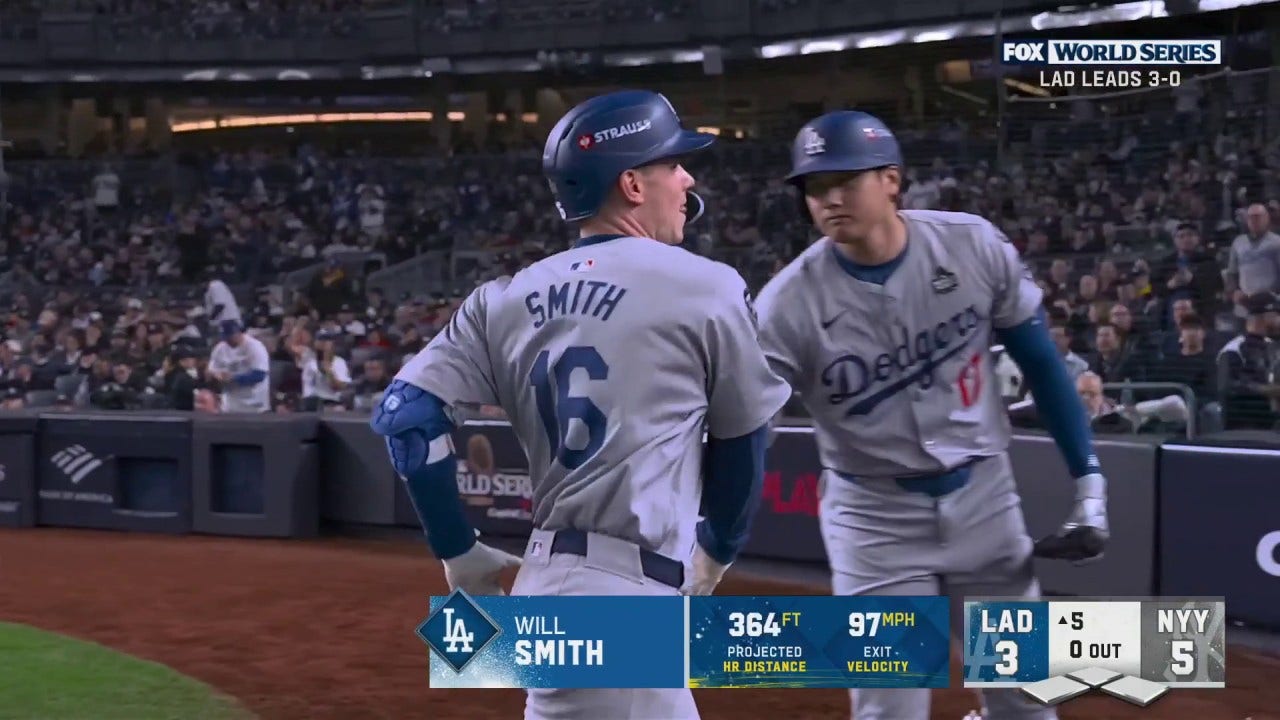 Will Smith hits a solo home run to help Dodgers shrink Yankees