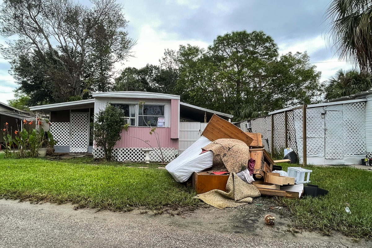 A Florida mobile home park is told to evacuate but some residents have nowhere to go