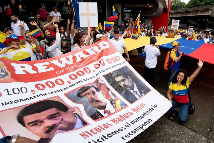 Protesters against Nicolás Maduro