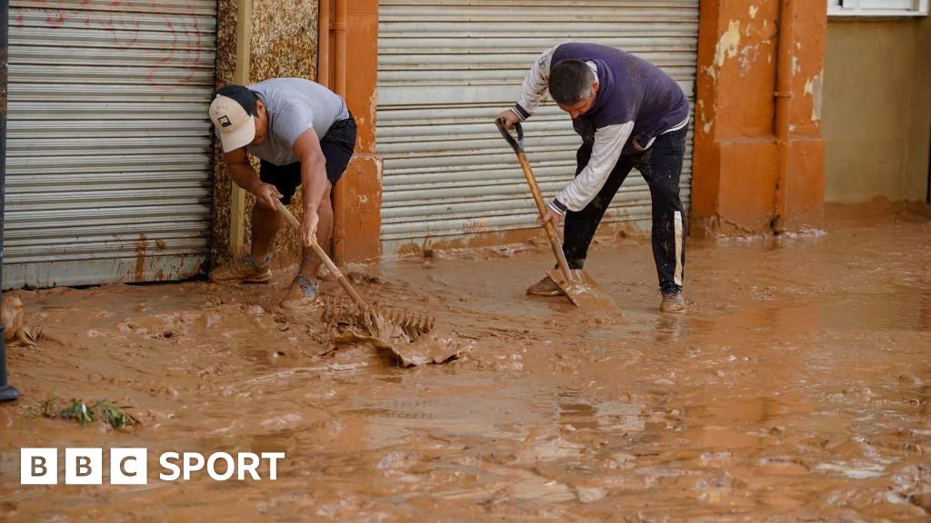 Valencia match postponed after at least 62 people die in Spain flash floods