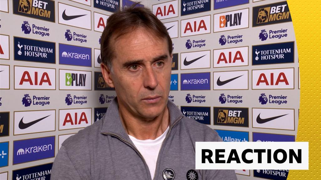 Tottenham 4-1 West Ham: Julen Lopetegui Match of the Day interview