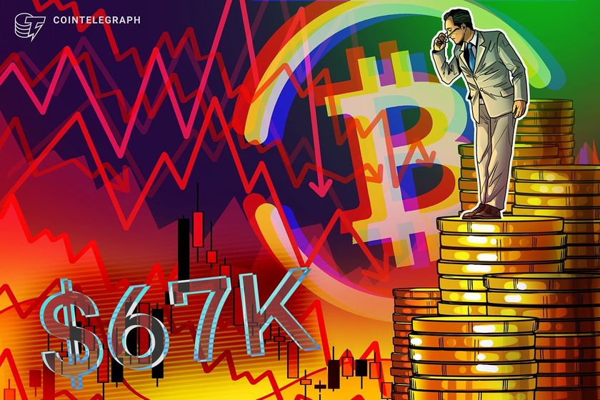 Bitcoin price drops under $67K as investors chase profit in stocks 