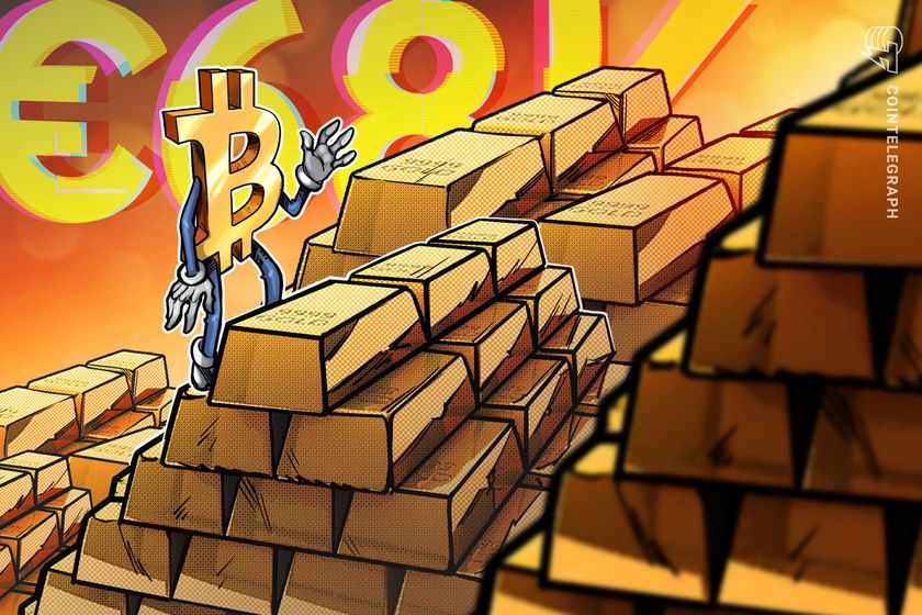 BTC price sets €68K euro all-time high as Bitcoin bulls eye gold next