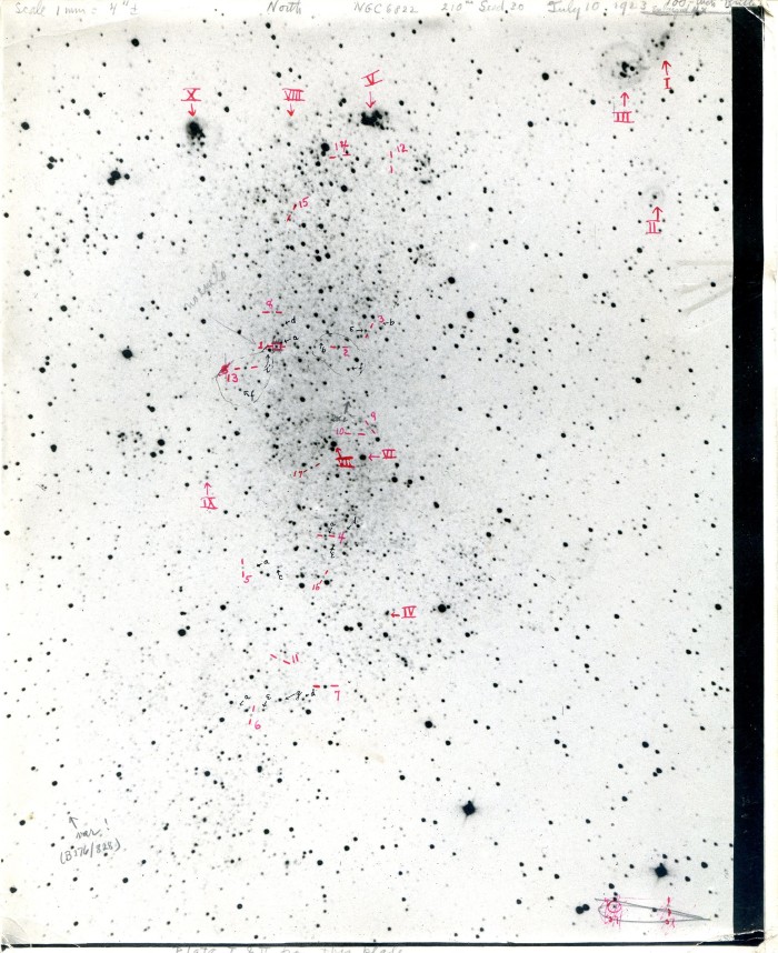 Edwin Hubble’s photograph of the Barnard Galaxy, complete with his notes,  POA, gadcollection.com