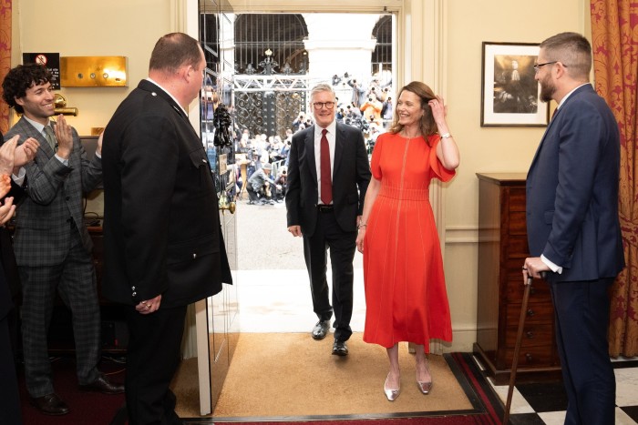 Keir Starmer enters 10 Downing Street on July 5