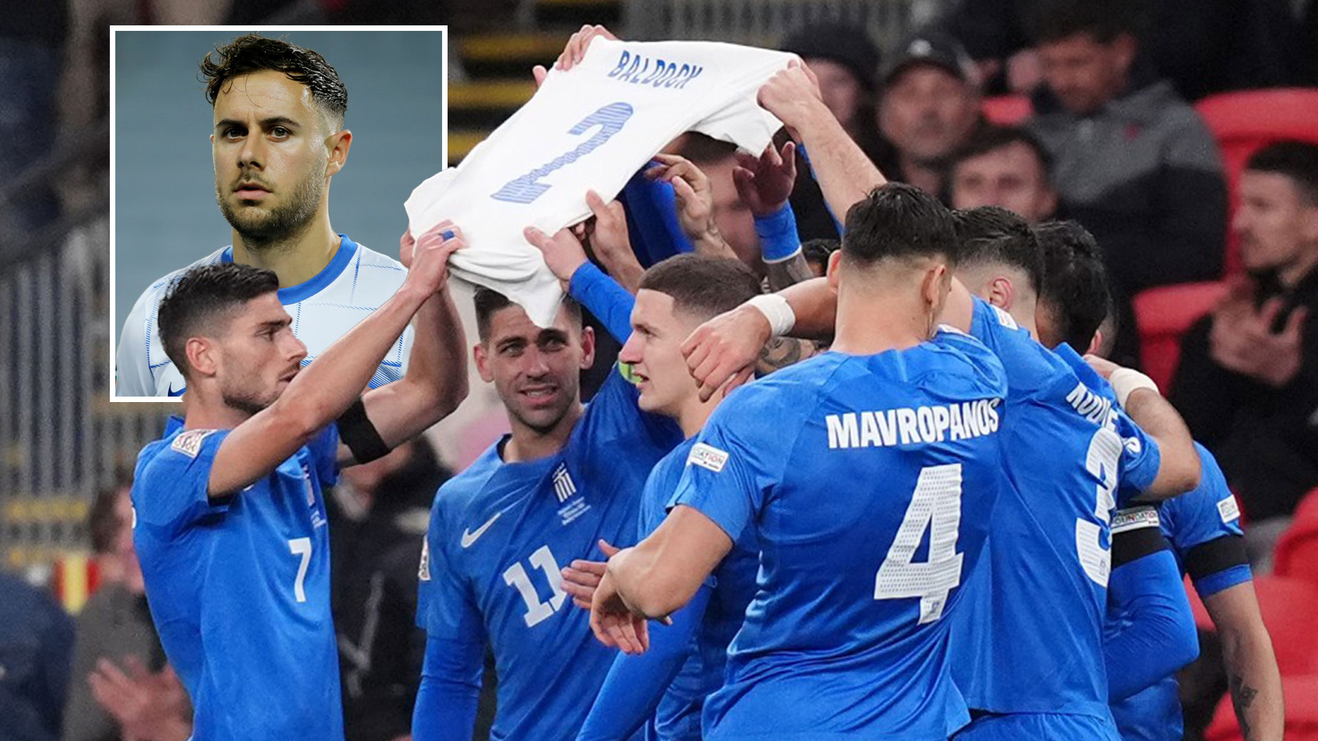 'We gave our soul' to George Baldock says Greece hero Pavlidis after his goals spark poignant celebration in England win