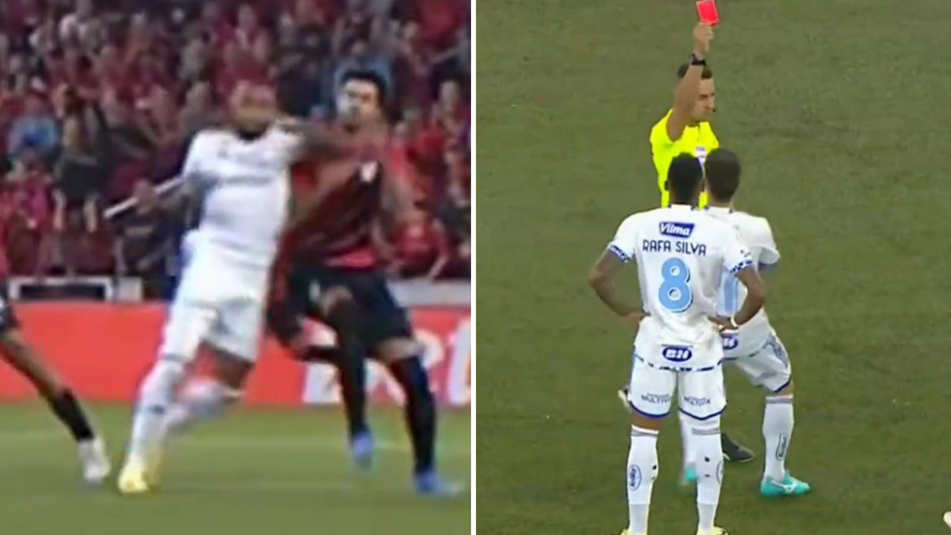 Striker given one of quickest red cards in football history as he's sent off after THREE SECONDS