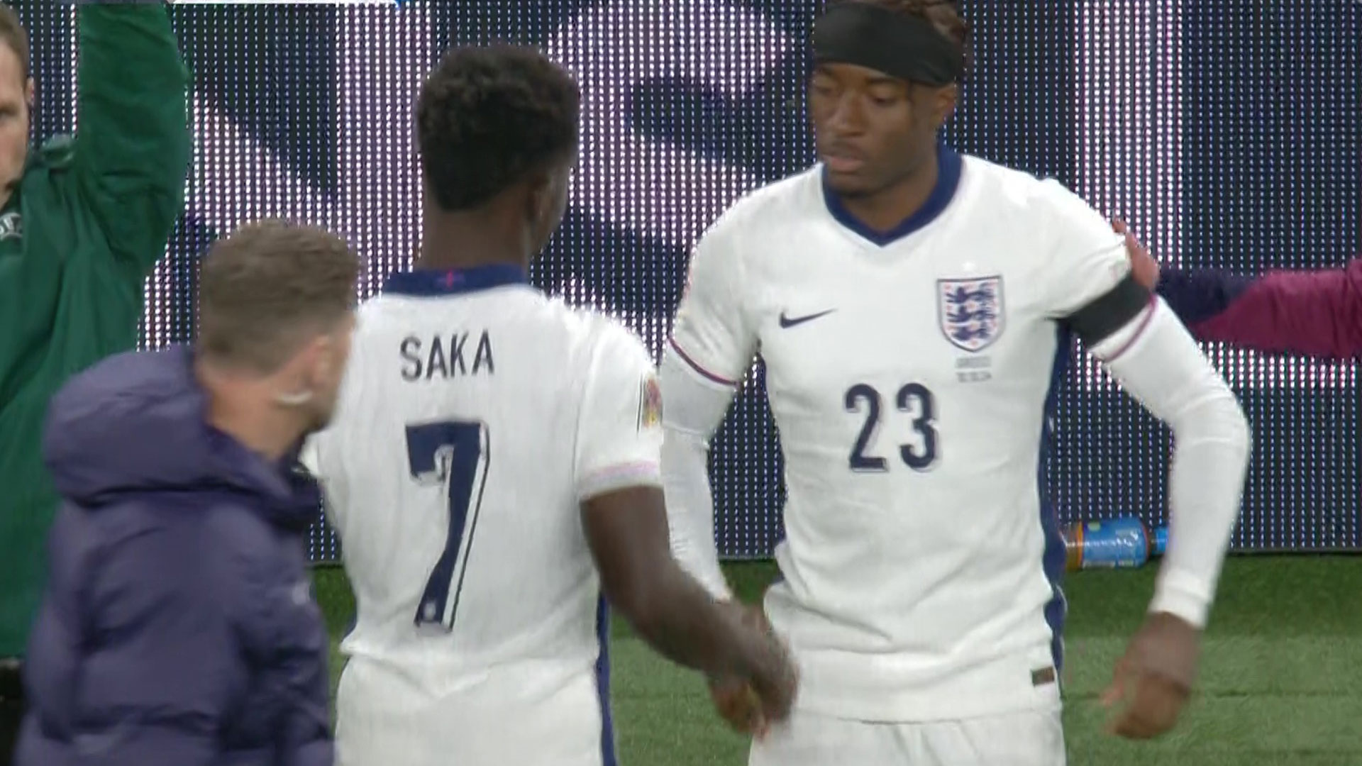 Arsenal suffer major injury blow as Bukayo Saka limps off for England just minutes into second half against Greece