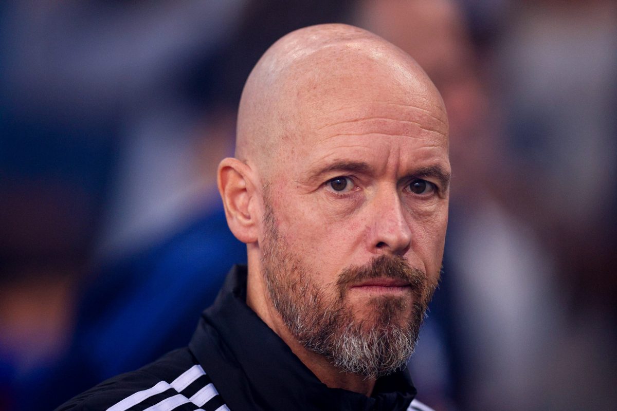 PORTO, PORTUGAL - OCTOBER 03: Head Coach Erik ten Hag of Manchester United gestures during the UEFA Europa League 2024/25 League Phase MD2 match between FC Porto and Manchester United at Estadio do Dragao on October 03, 2024 in Porto, Portugal. (Photo by Diogo Cardoso/Getty Images)