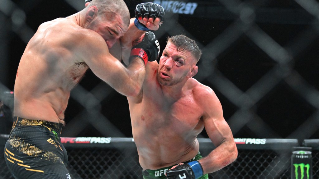 ‘Stubborn’ UFC champ Du Plessis tops Strickland again