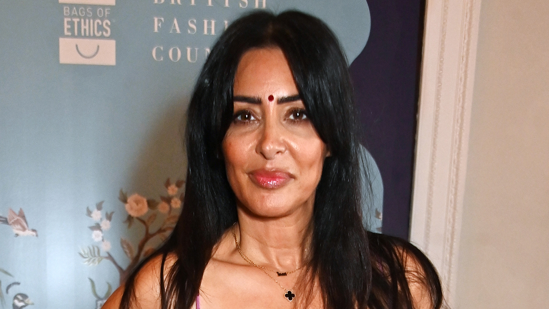 Ronnie O'Sullivan's on-off partner Laila Rouass stuns in floral dress for British Fashion Council Diwali party